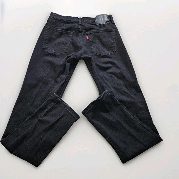 Levi's Jeans Men 30x32/31 Black 511 Slim Fit Tapered Stretch Pockets Zip Western - Picture 15 of 16